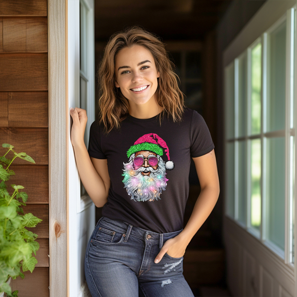 Santa's Cool Style Tee: Spreading Holiday Vibes