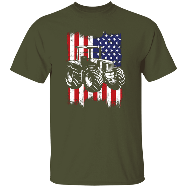 Tractor USA Flag  T-Shirt