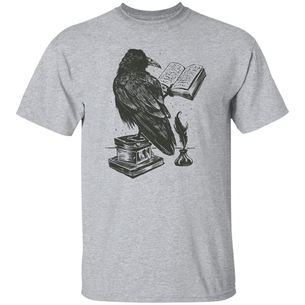 Raven Bird Reading Book  T-Shirt