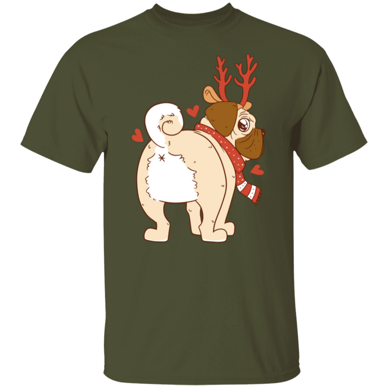 Pug Ass Funny Christmas T-Shirt