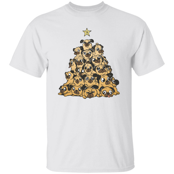 Pugs Christmas Tree T-Shirt