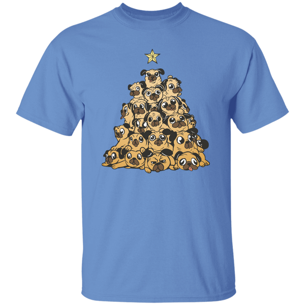 Pugs Christmas Tree T-Shirt