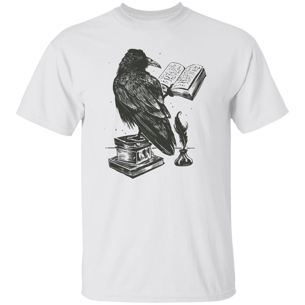 Raven Bird Reading Book  T-Shirt