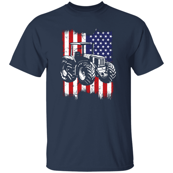 Tractor USA Flag  T-Shirt