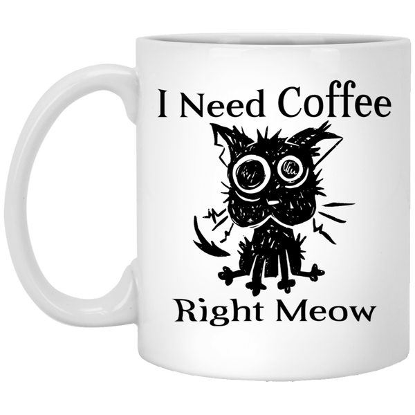 I Need Coffee Right Meow Mug