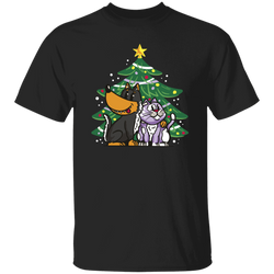 Dogs and Cats Christmas Tree T-Shirt