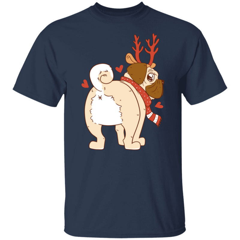 Pug Ass Funny Christmas T-Shirt