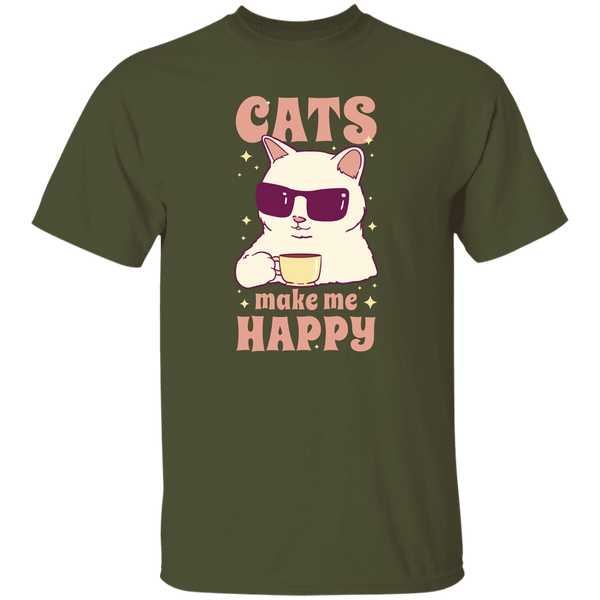 Cats Make Me Happy T Shirt