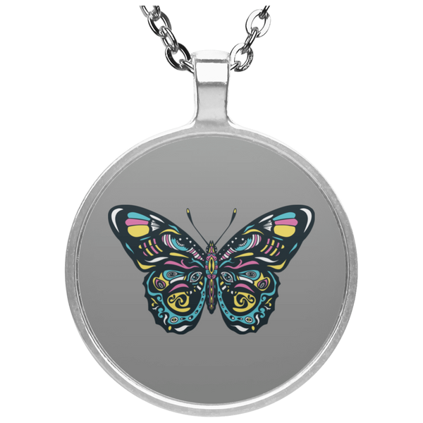 Colorful Butterfly Circle Necklace