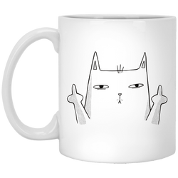 Funny Cat Coffee Mug Sarcastic Cup