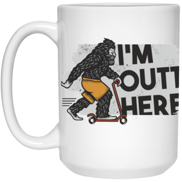 Bigfoot Driving Scooter Mug