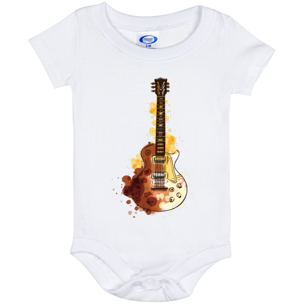 Watercolor Guitar Baby Onesie 6 Month