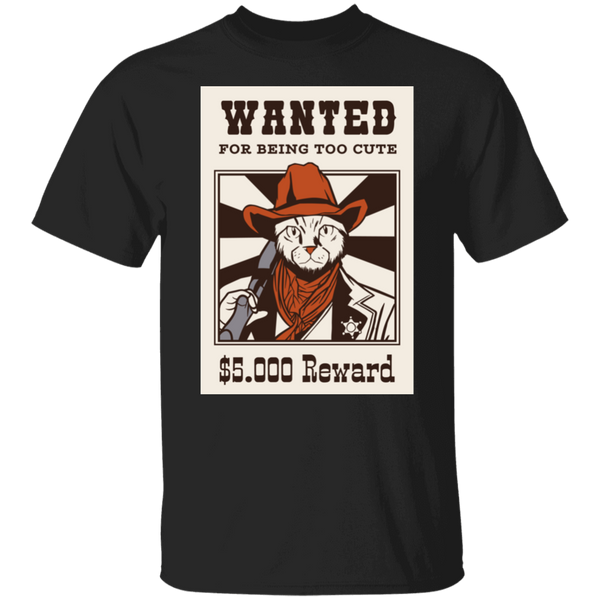 Cowboy Cat Wanted Animal  T-Shirt