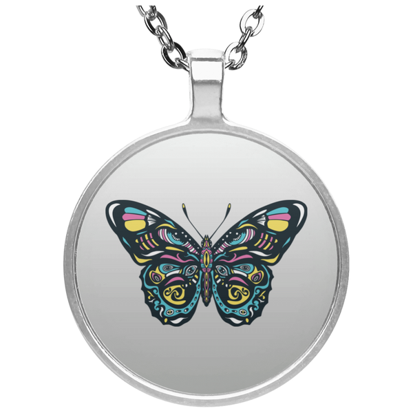 Colorful Butterfly Circle Necklace