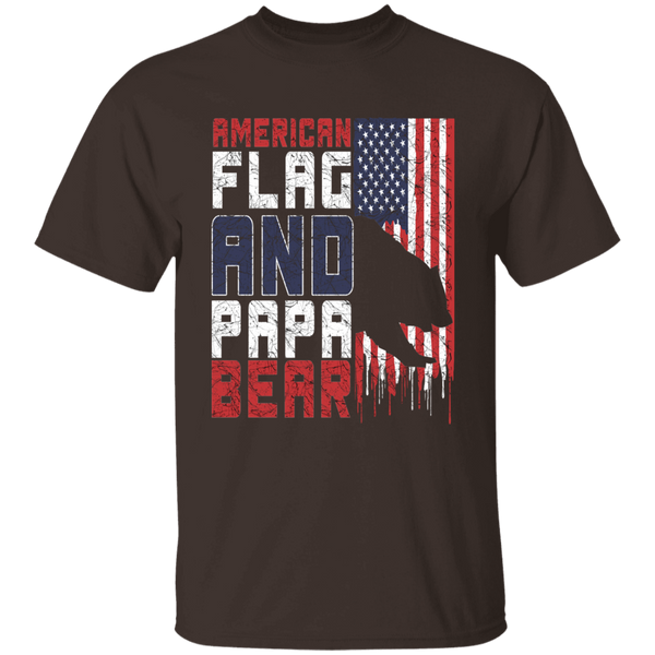 Papa Bear American Flag T-Shirt