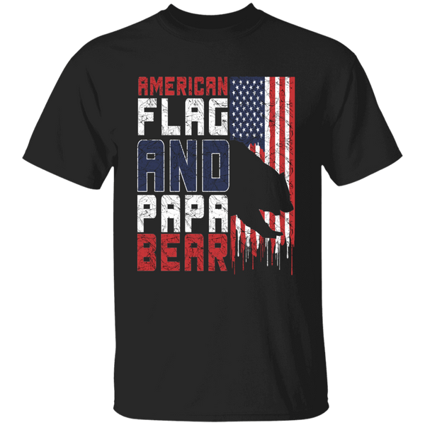 Papa Bear American Flag T-Shirt