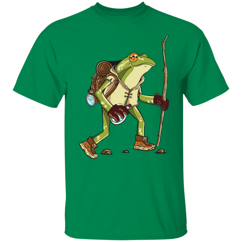 Frolic in Nature with the Hiking Frog T-Shirt !