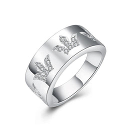 White  Elements Multi-Crown Band Ring