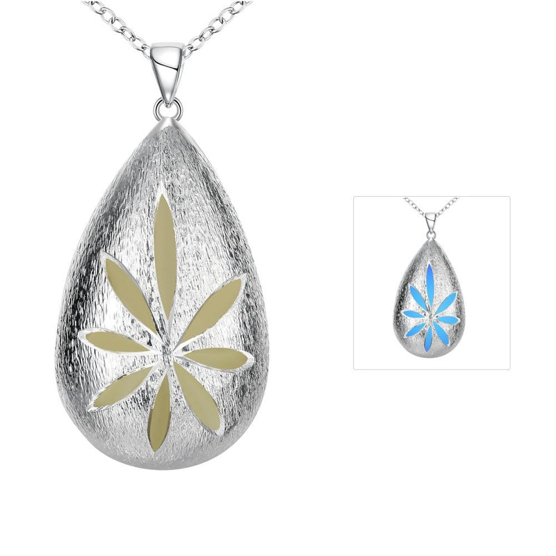 Glow in the Dark Necklace in 18K White Gold Plated