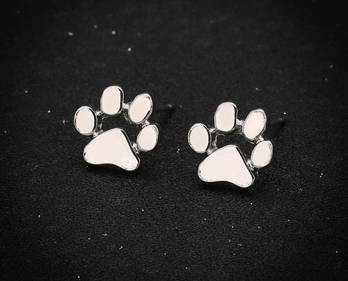 Paw Print Stud Earrings