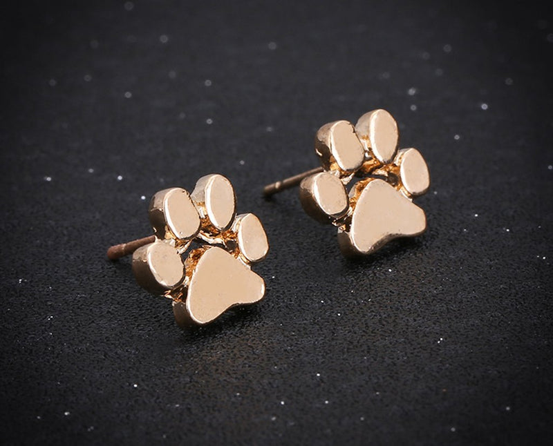 Paw Print Stud Earrings