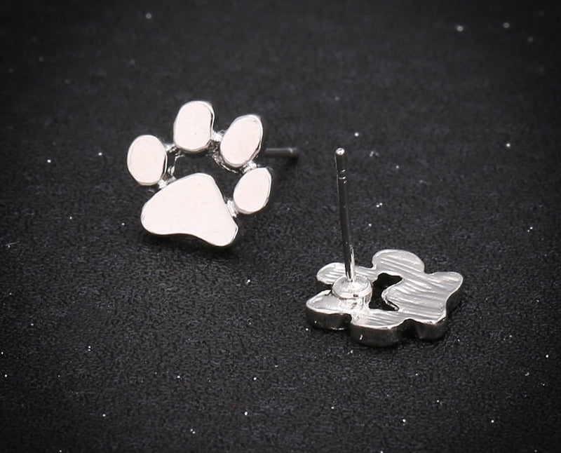 Paw Print Stud Earrings